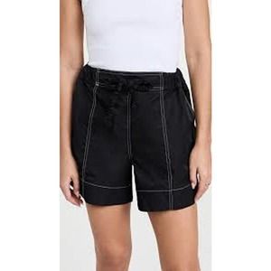GANNI Shell Shorts in Black 42 Large